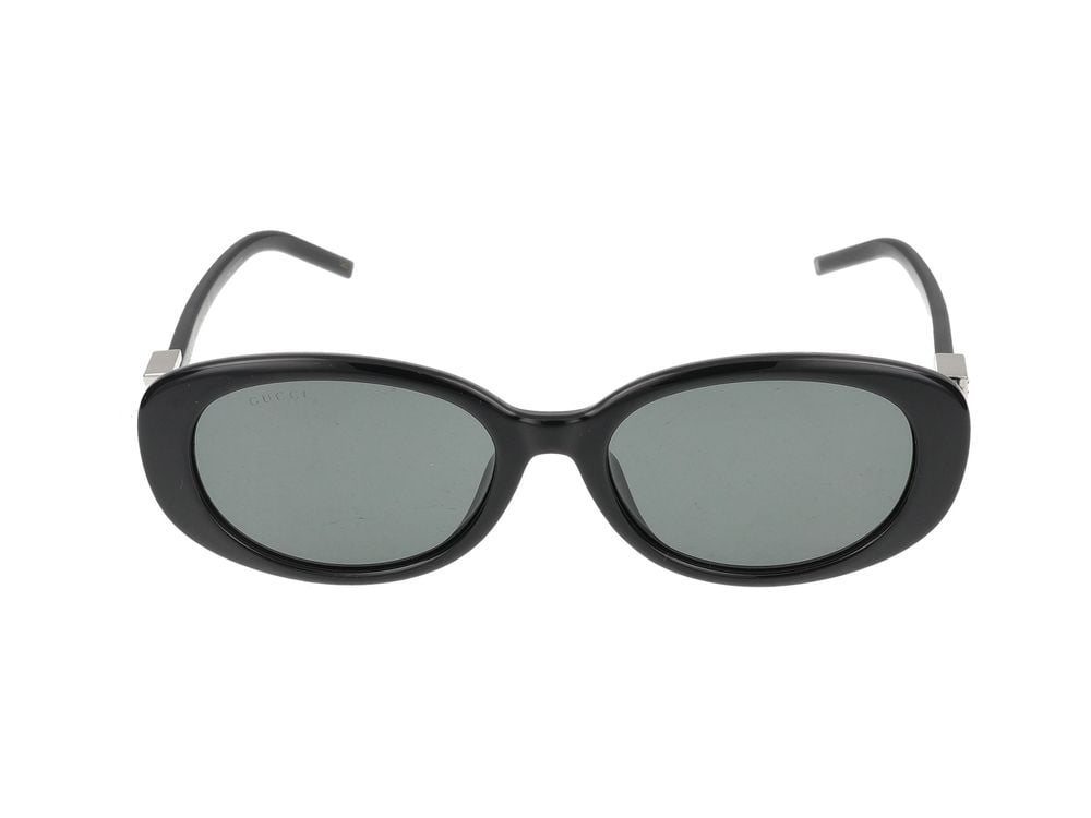 Gucci Black Metallic Logo Detail Sunglasses Grijs