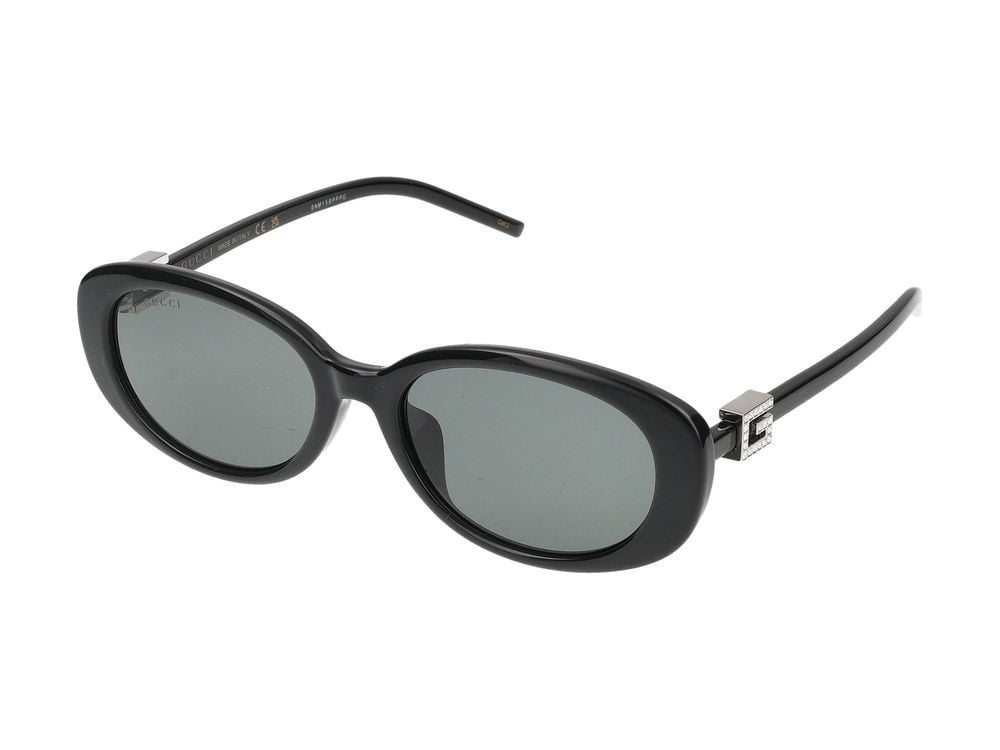 Gucci Black Metallic Logo Detail Sunglasses Grijs