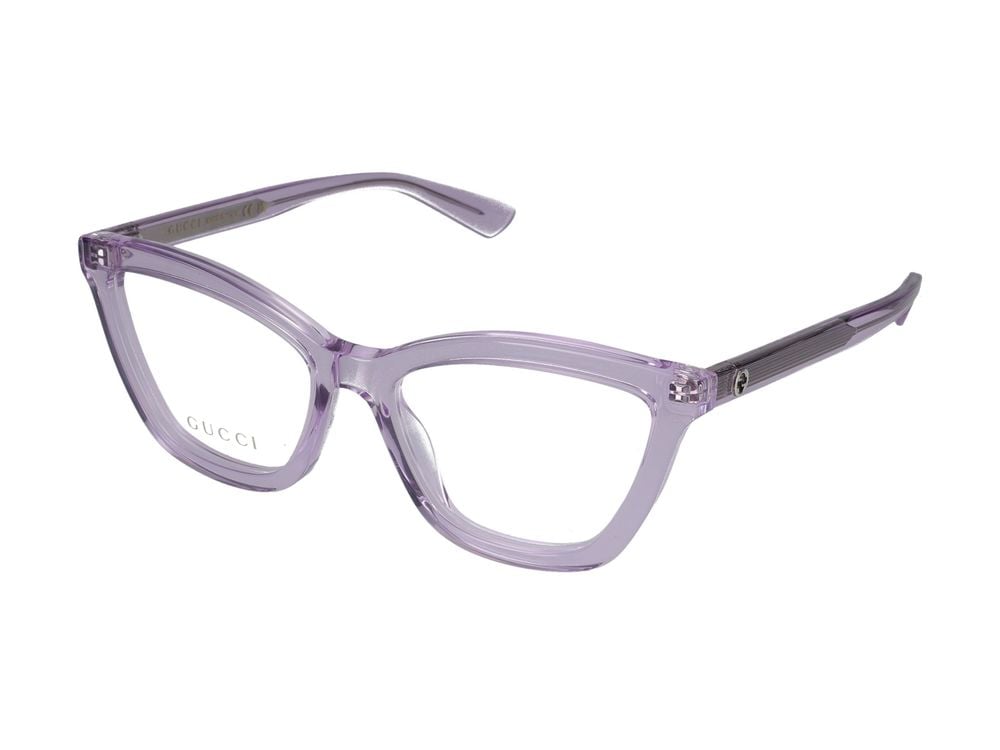 Gucci Violet Translucent Violet Acetate Eyeglasses Grijs