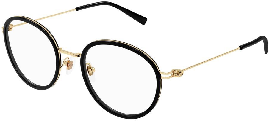 Gucci Eyeglasses Gucci GG1851O 001 Black Gold Transparen 50/20/145 Wit