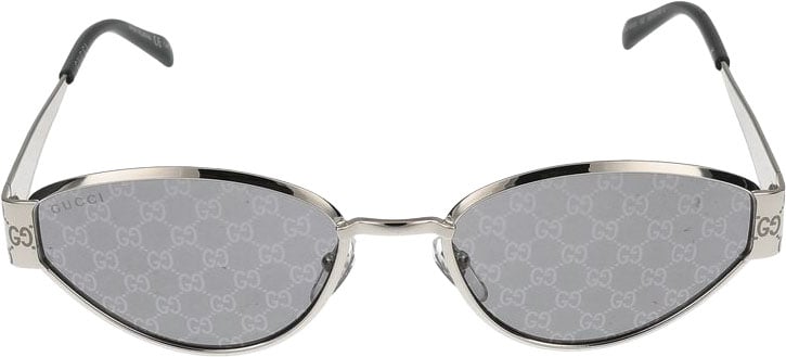Gucci Sunglasses Gucci GG1853S 002 Silver Silver Smoke 55/19/145 Grijs