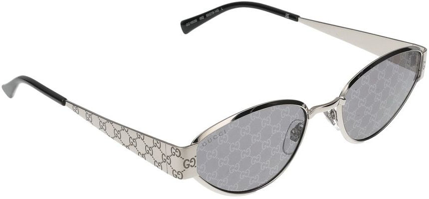 Gucci Sunglasses Gucci GG1853S 002 Silver Silver Smoke 55/19/145 Grijs
