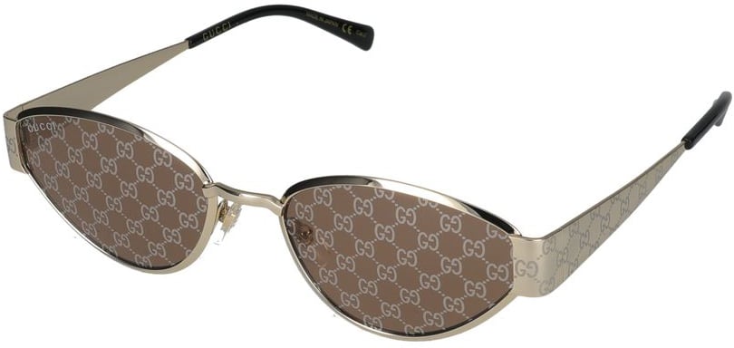 Gucci Sunglasses Gucci GG1853S 003 gold gold brown 55/19/145 Bruin