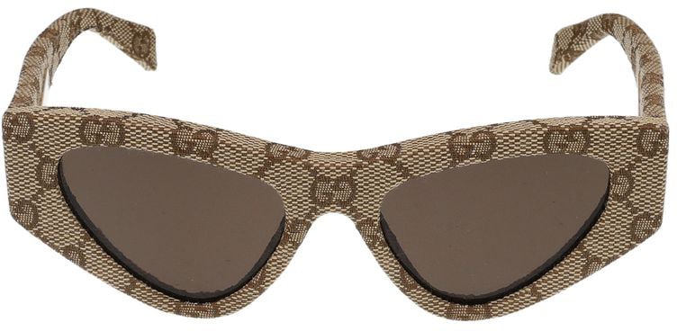 Gucci Sunglasses GG2019S 006 beige beige brown 53/18/145 Grijs