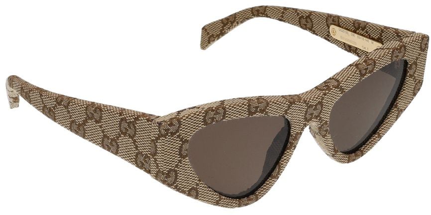 Gucci Sunglasses GG2019S 006 beige beige brown 53/18/145 Grijs