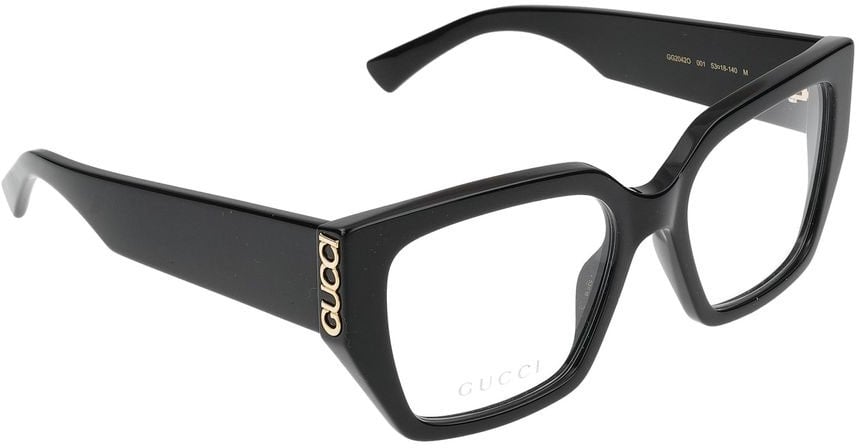 Gucci Eyeglasses GG2042O 001 black black transpare 53/18/140 Zwart
