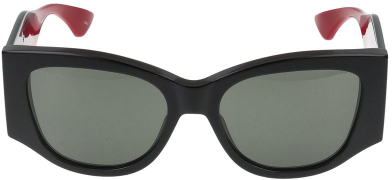 Gucci Sunglasses GG2115S 001 black green grey 55/18/135 Grijs