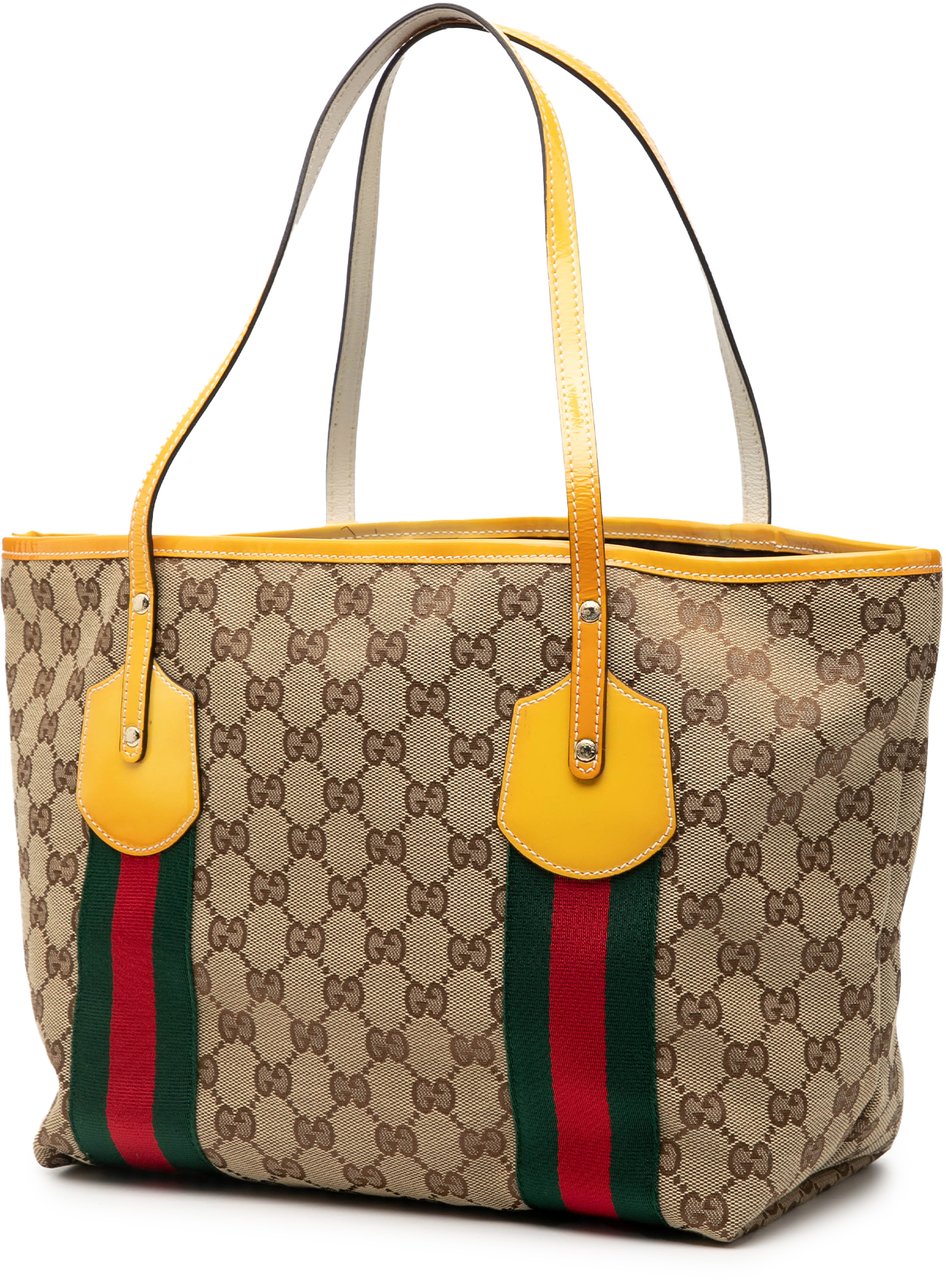 Gucci GG Canvas Web Jolie Tote Bruin