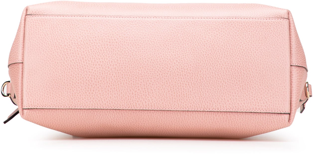 Gucci Dollar Calfskin GG Charm Satchel Roze