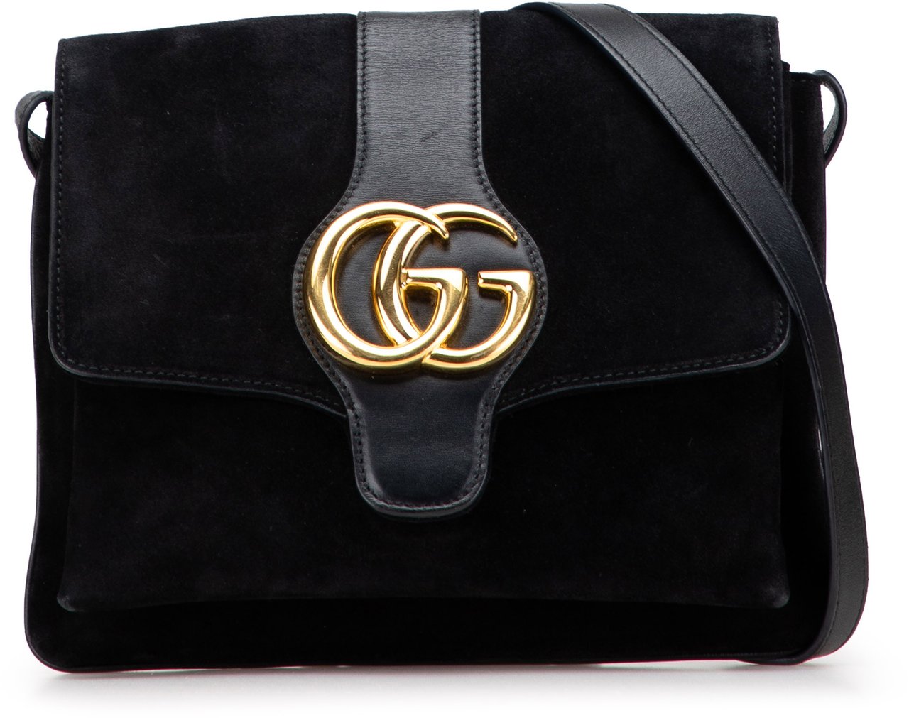 Gucci Medium Suede Arli Crossbody Zwart