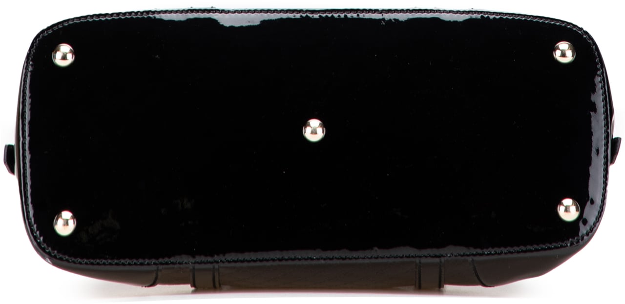 Gucci Small Microguccissima Patent Nice Satchel Zwart