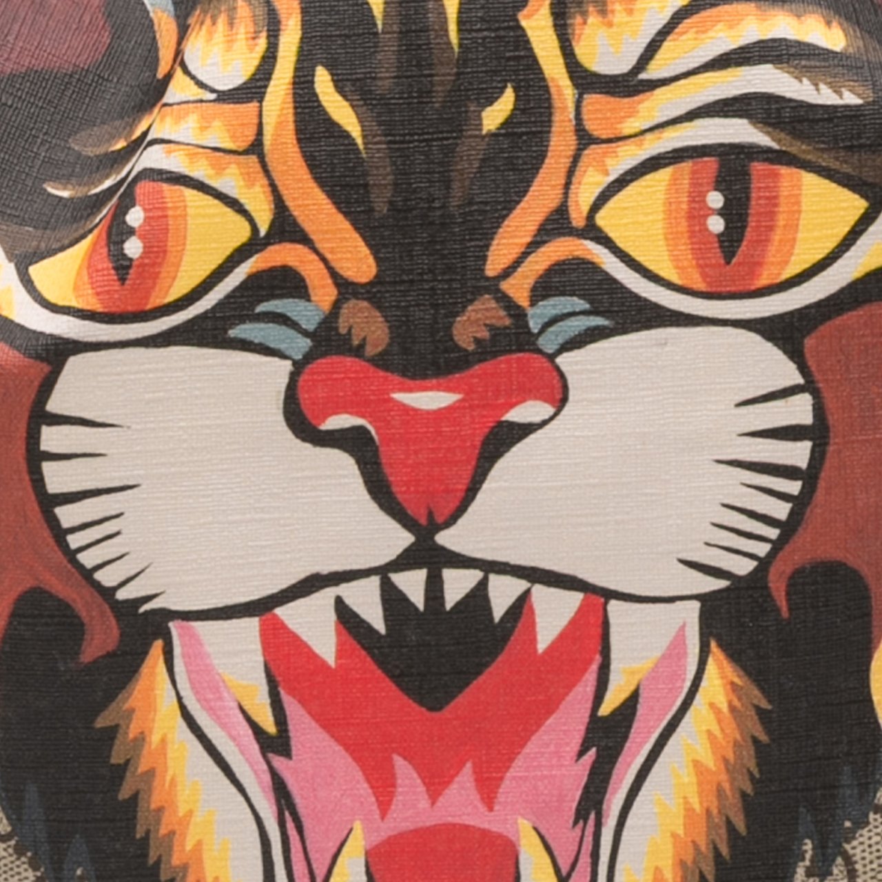 Gucci GG Supreme Angry Cat Drawstring Backpack Bruin