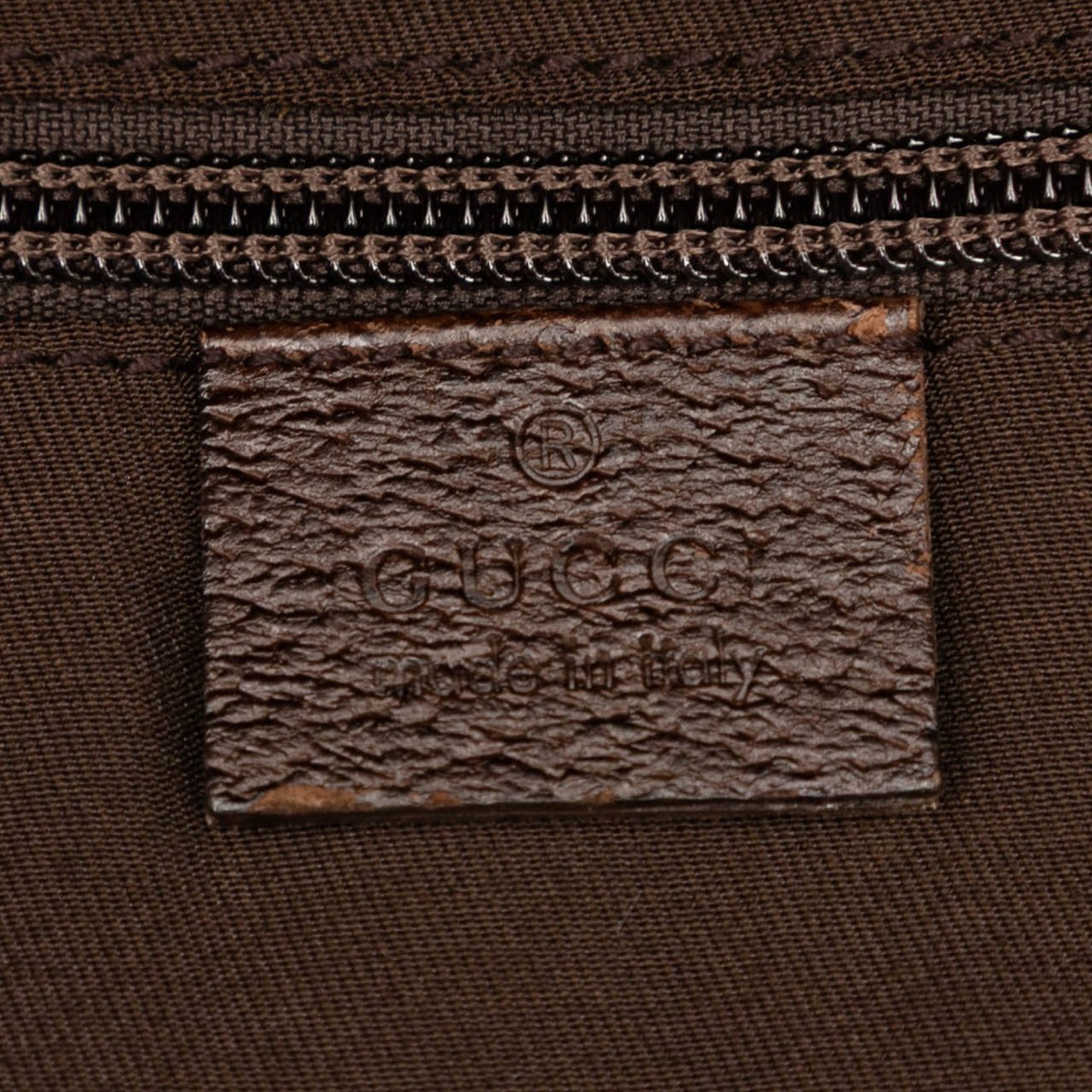 Gucci GG Canvas Web Travel Bag Bruin