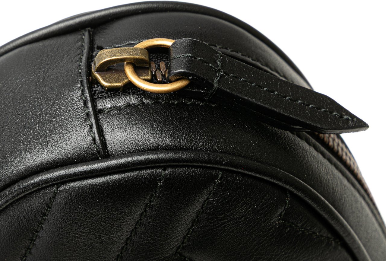 Gucci GG Marmont Matelasse Leather Belt Bag Zwart