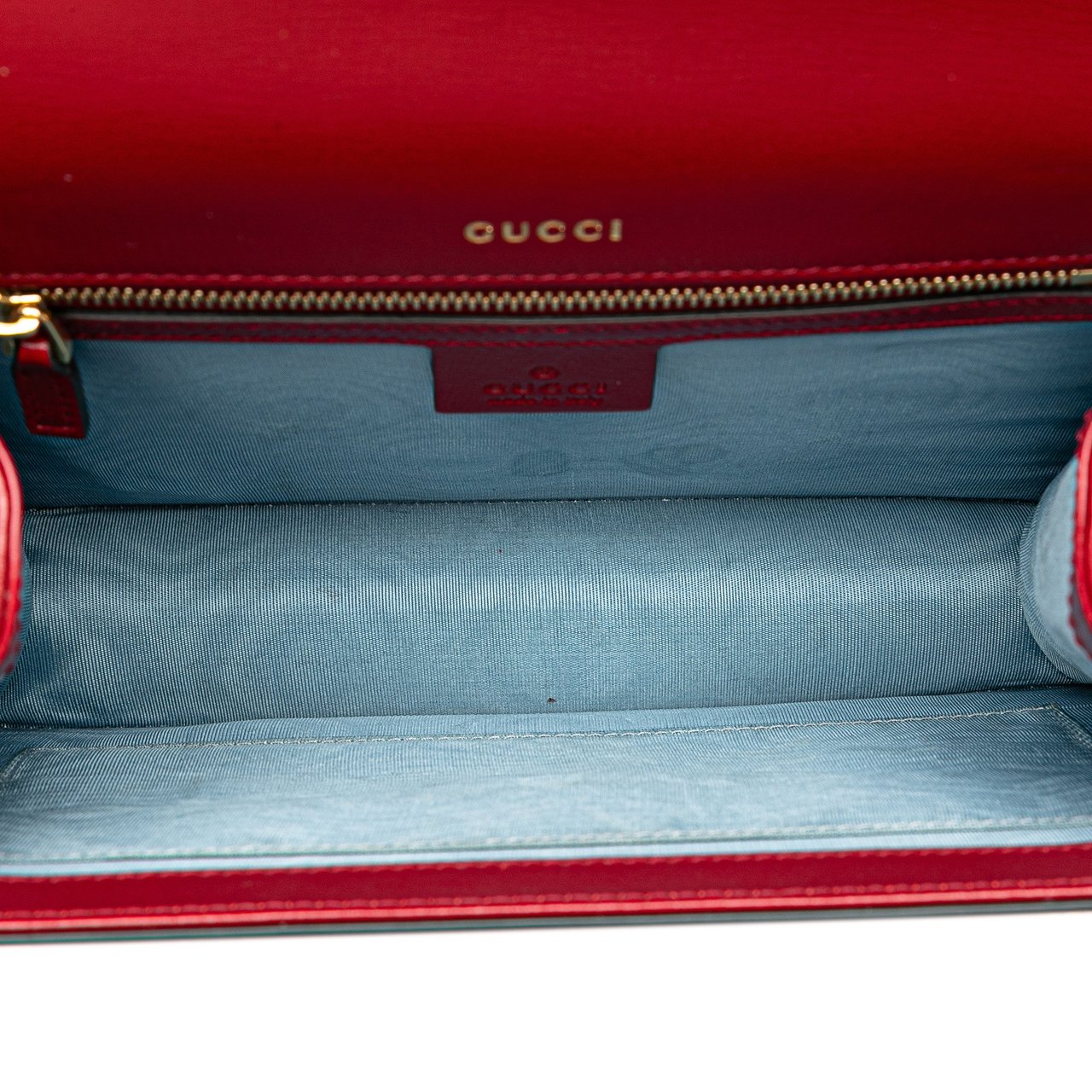 Gucci Small Suede GG Ring Torchon Crossbody Rood