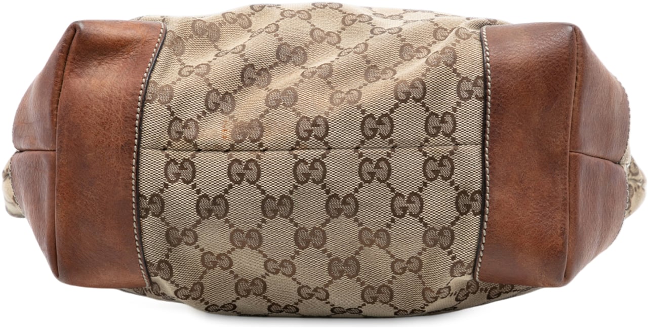 Gucci Medium GG Canvas GG Charm Tote Bruin