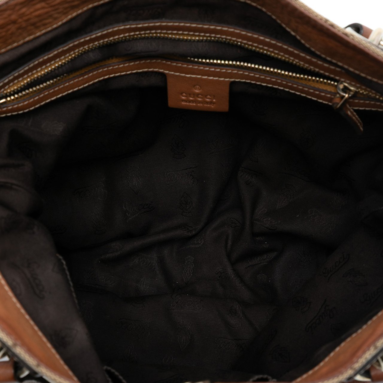 Gucci Medium GG Canvas GG Charm Tote Bruin