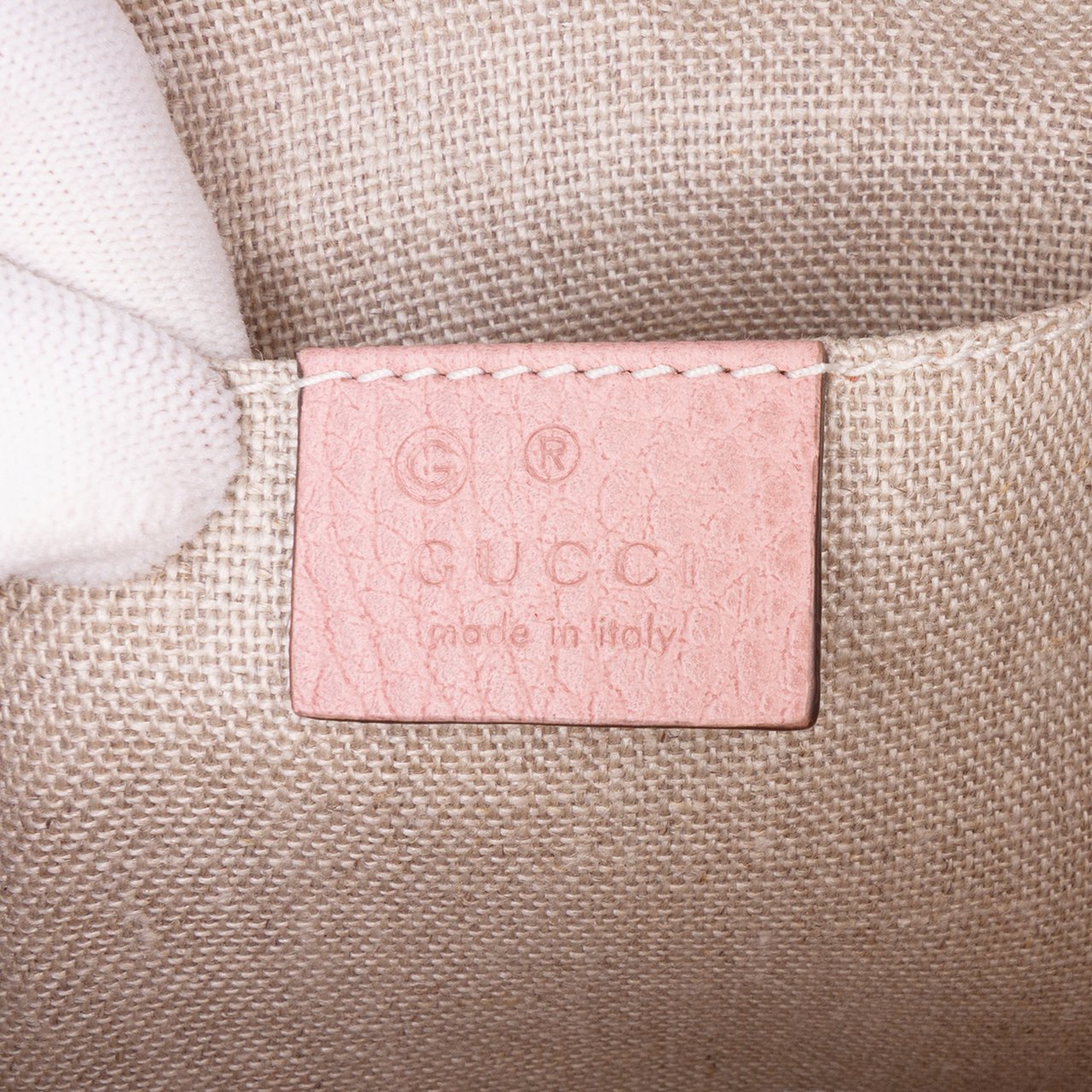 Gucci Calfskin Bamboo Clutch Roze
