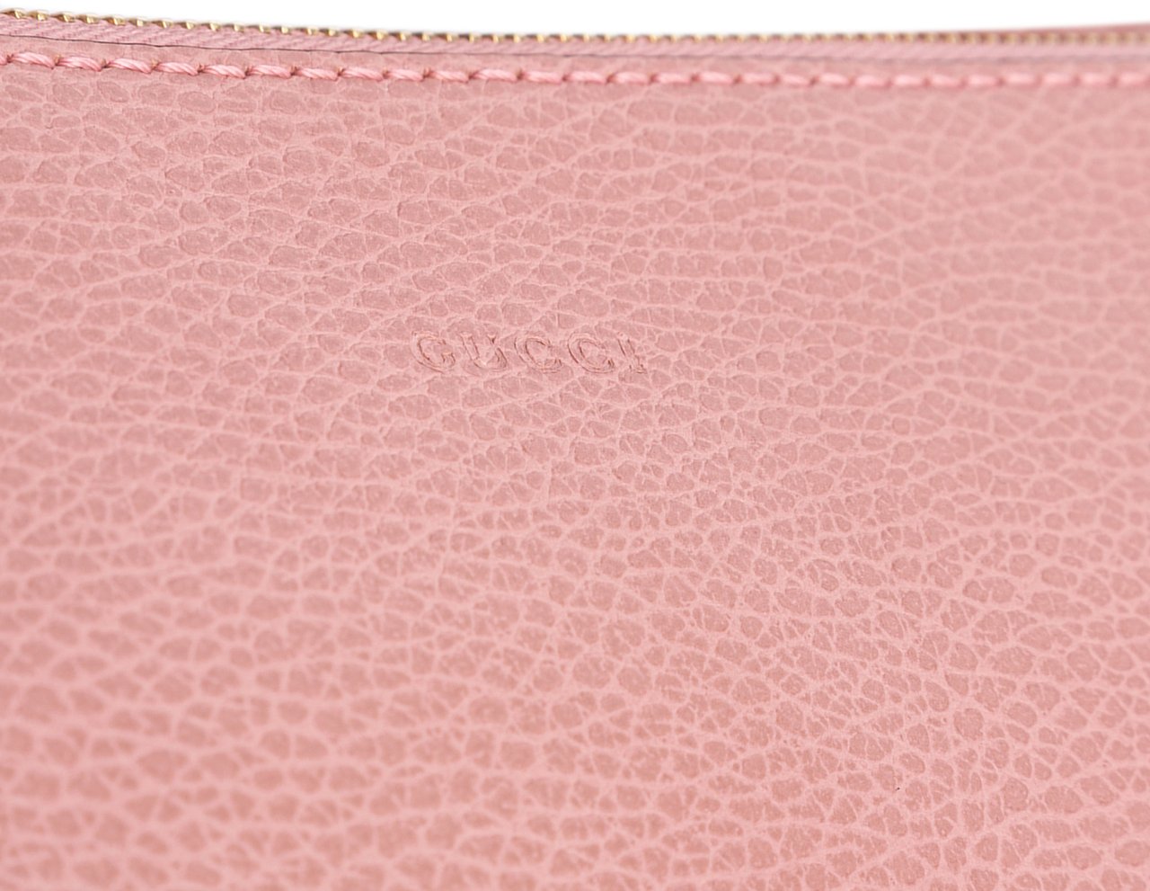 Gucci Calfskin Bamboo Clutch Roze