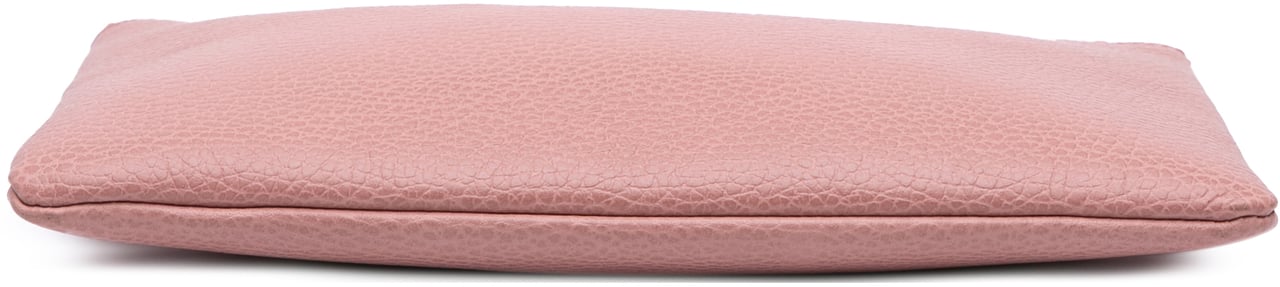 Gucci Calfskin Bamboo Clutch Roze