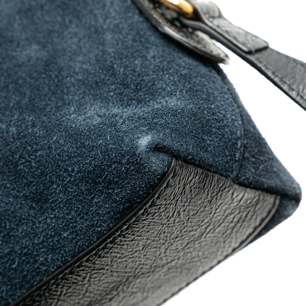 Gucci Small Ophidia Suede Dome Crossbody Blauw
