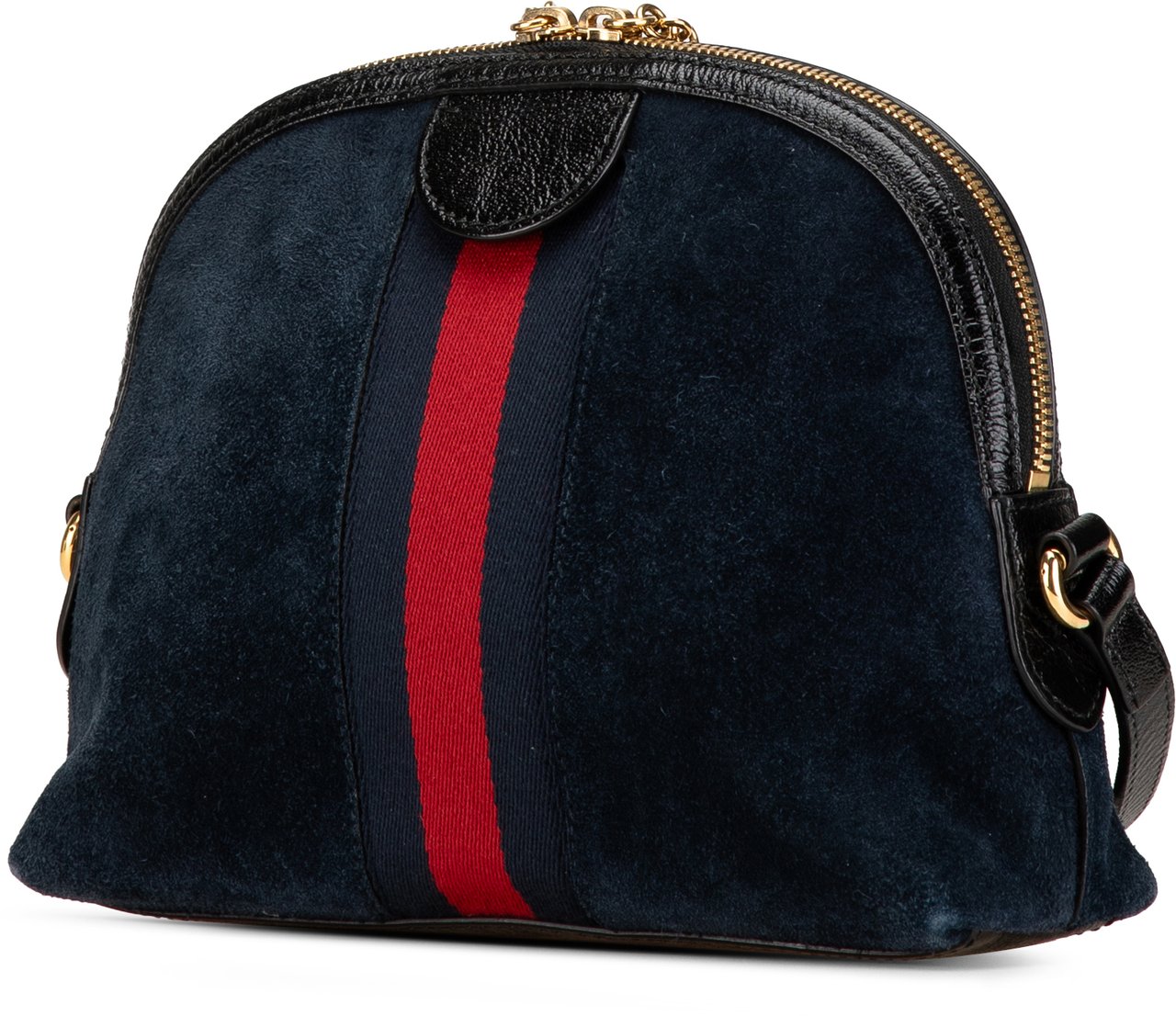 Gucci Small Ophidia Suede Dome Crossbody Blauw
