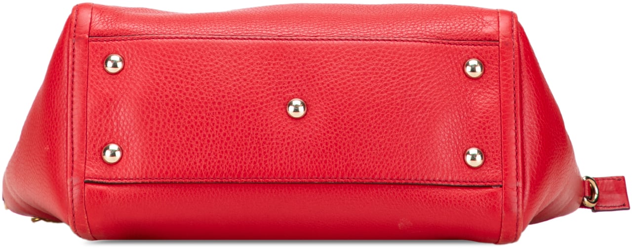 Gucci Small Leather Soho Cellarius Satchel Rood