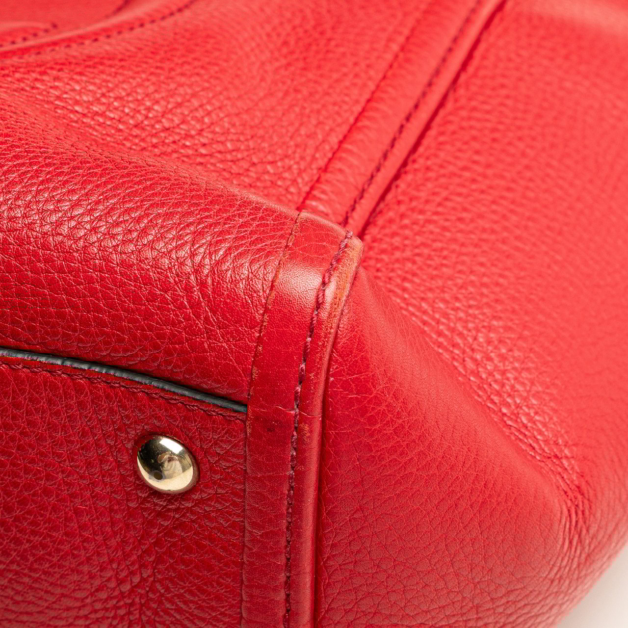 Gucci Small Leather Soho Cellarius Satchel Rood