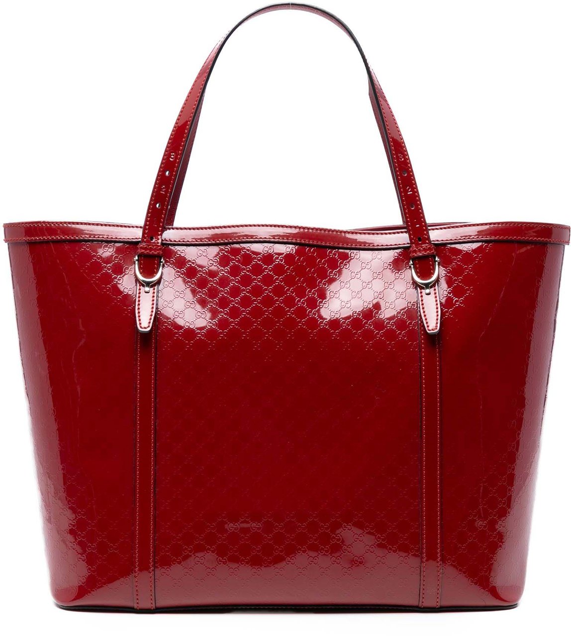 Gucci Patent Microguccissima Nice Tote Rood