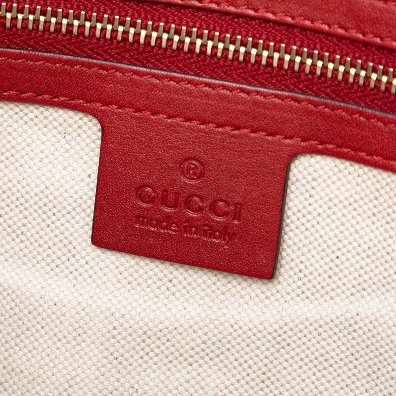 Gucci Patent Microguccissima Nice Tote Rood