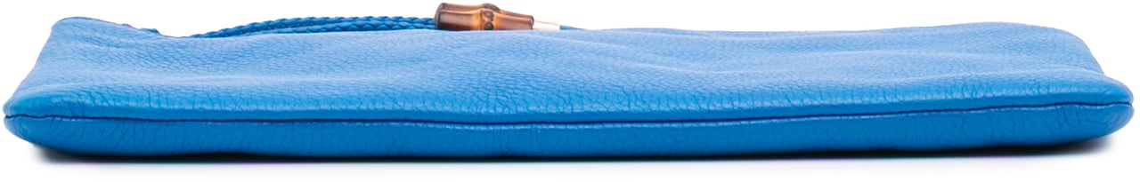 Gucci Calfskin Bamboo Tassel Clutch Blauw