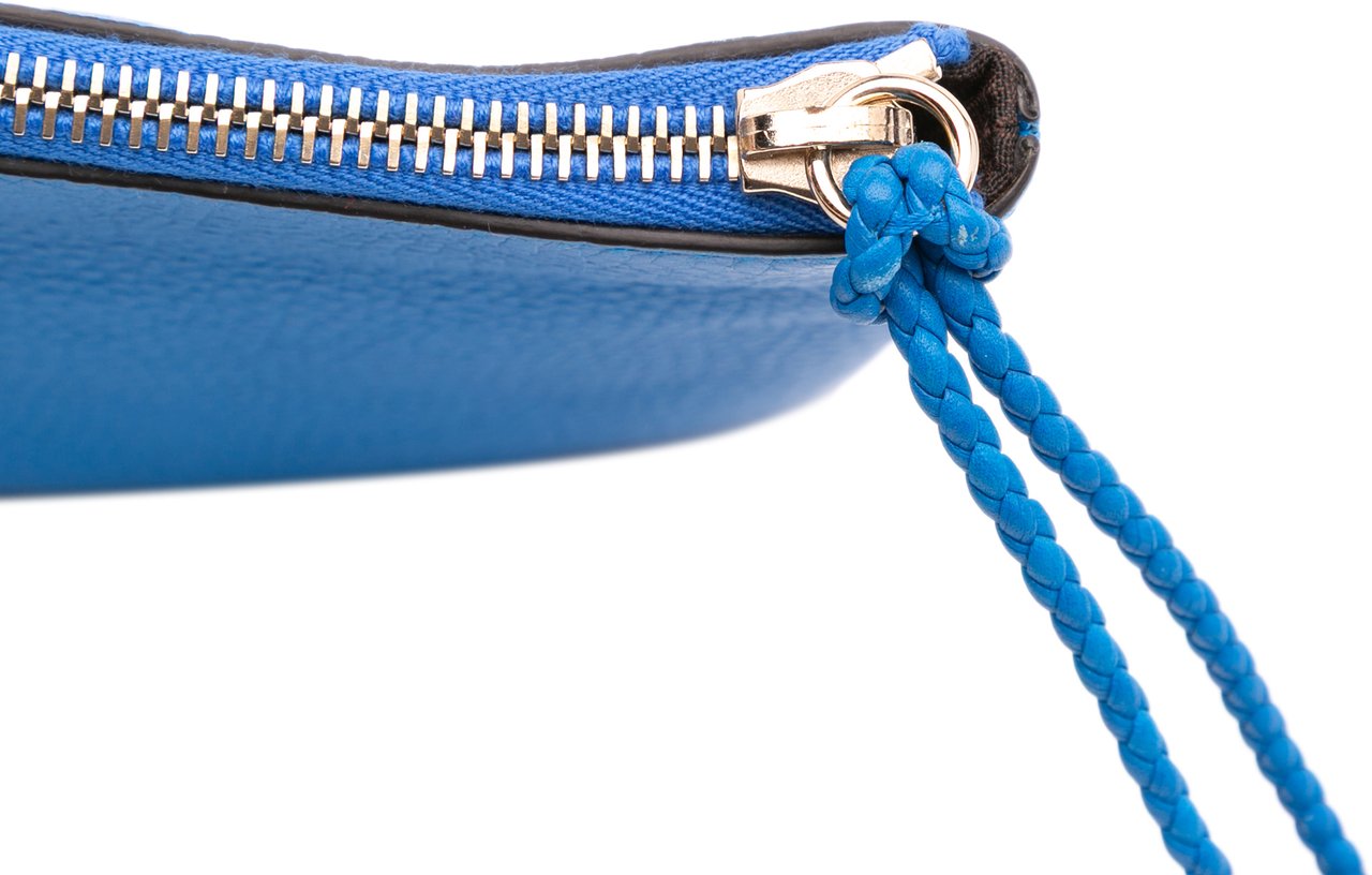 Gucci Calfskin Bamboo Tassel Clutch Blauw