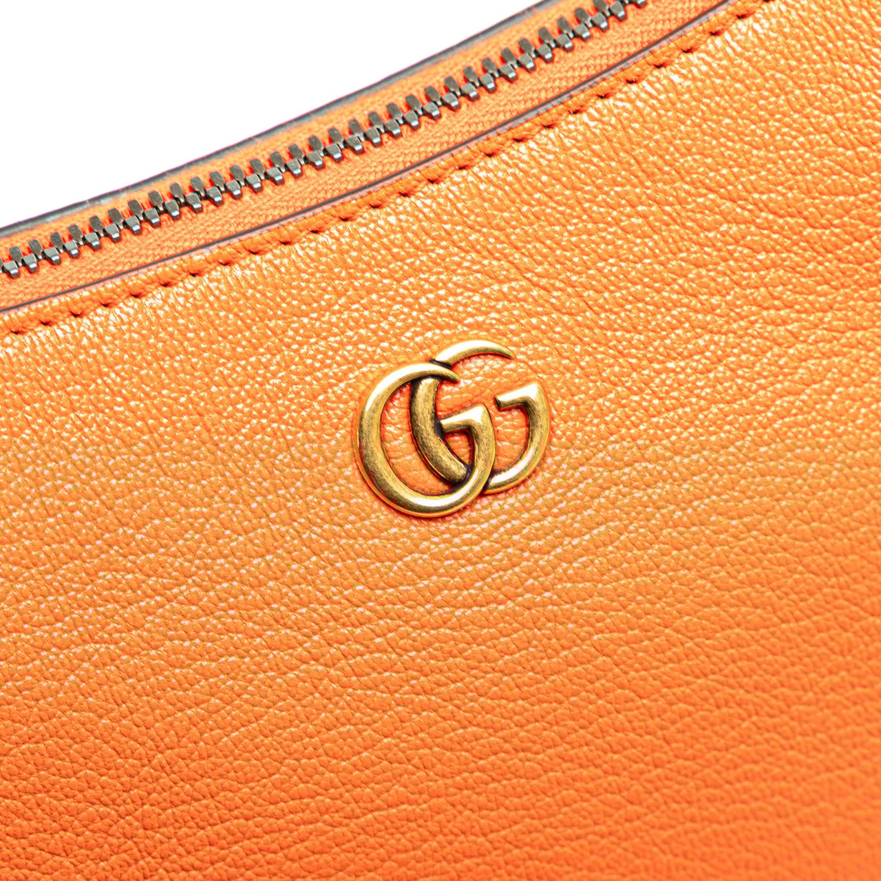 Gucci Mini Leather Aphrodite Shoulder Bag Oranje