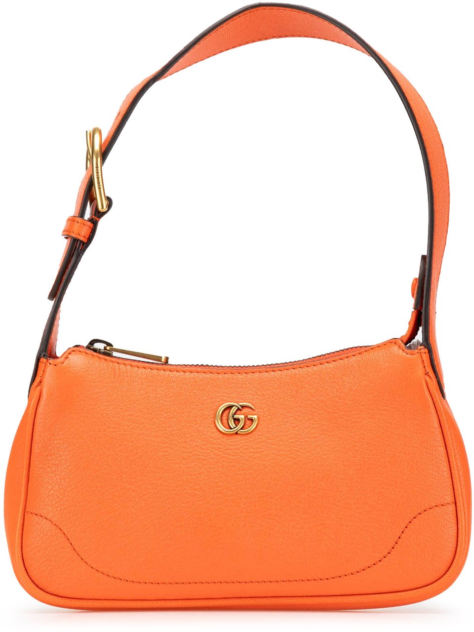 Gucci Mini Leather Aphrodite Shoulder Bag Oranje
