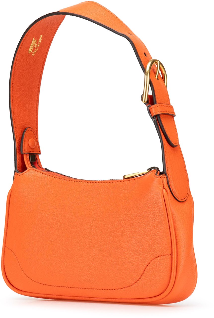 Gucci Mini Leather Aphrodite Shoulder Bag Oranje