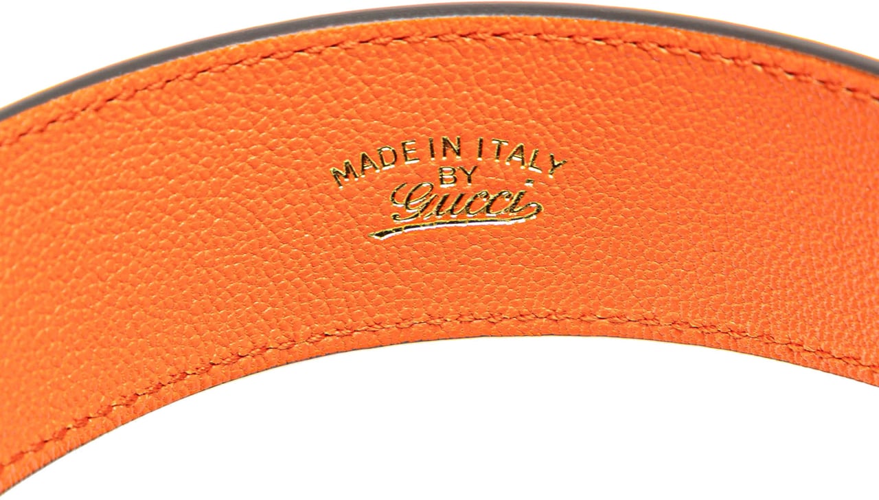 Gucci Mini Leather Aphrodite Shoulder Bag Oranje