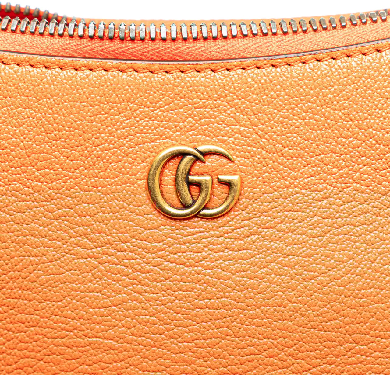 Gucci Mini Leather Aphrodite Shoulder Bag Oranje