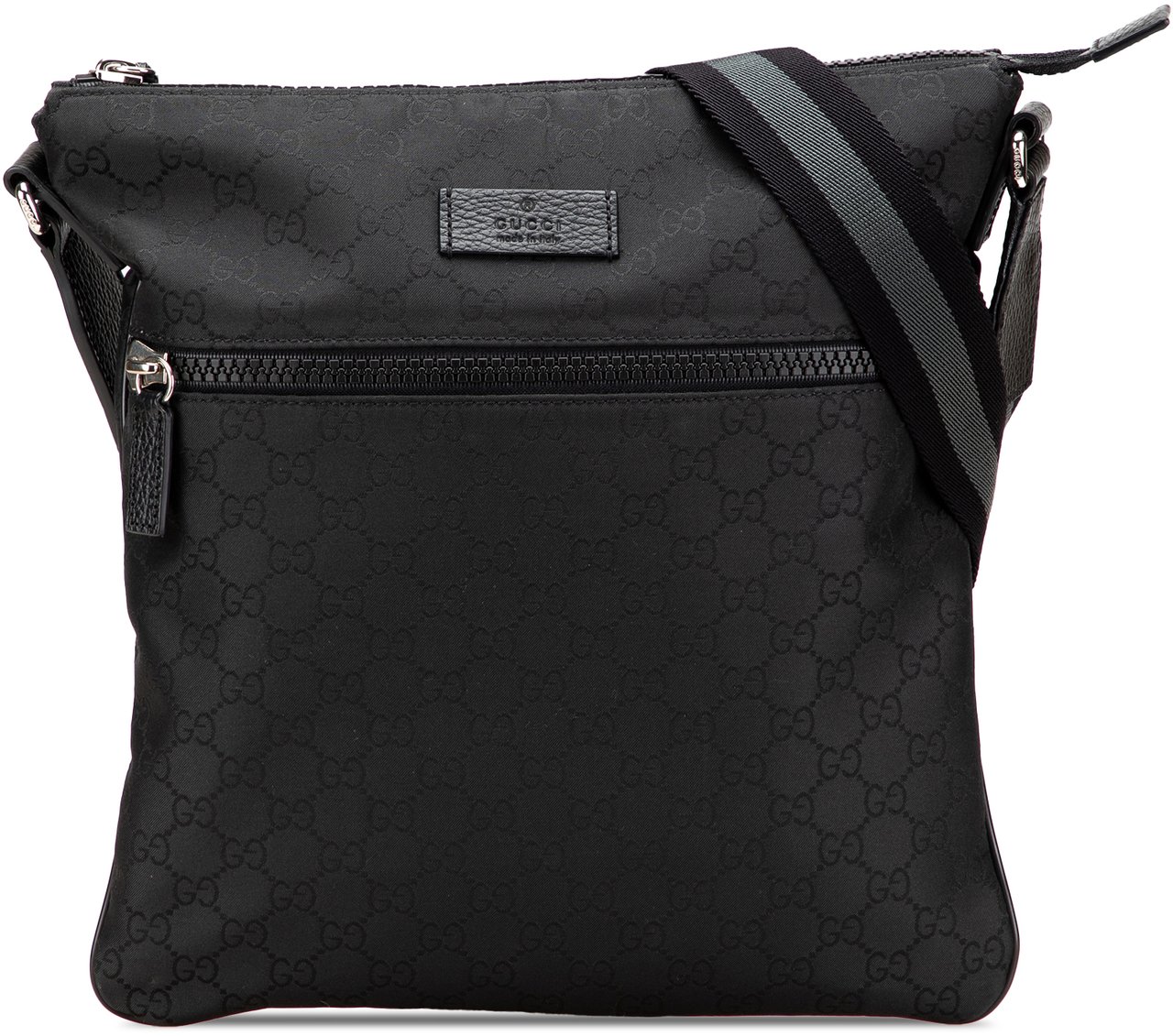 Gucci GG Nylon Web Crossbody Bag Zwart
