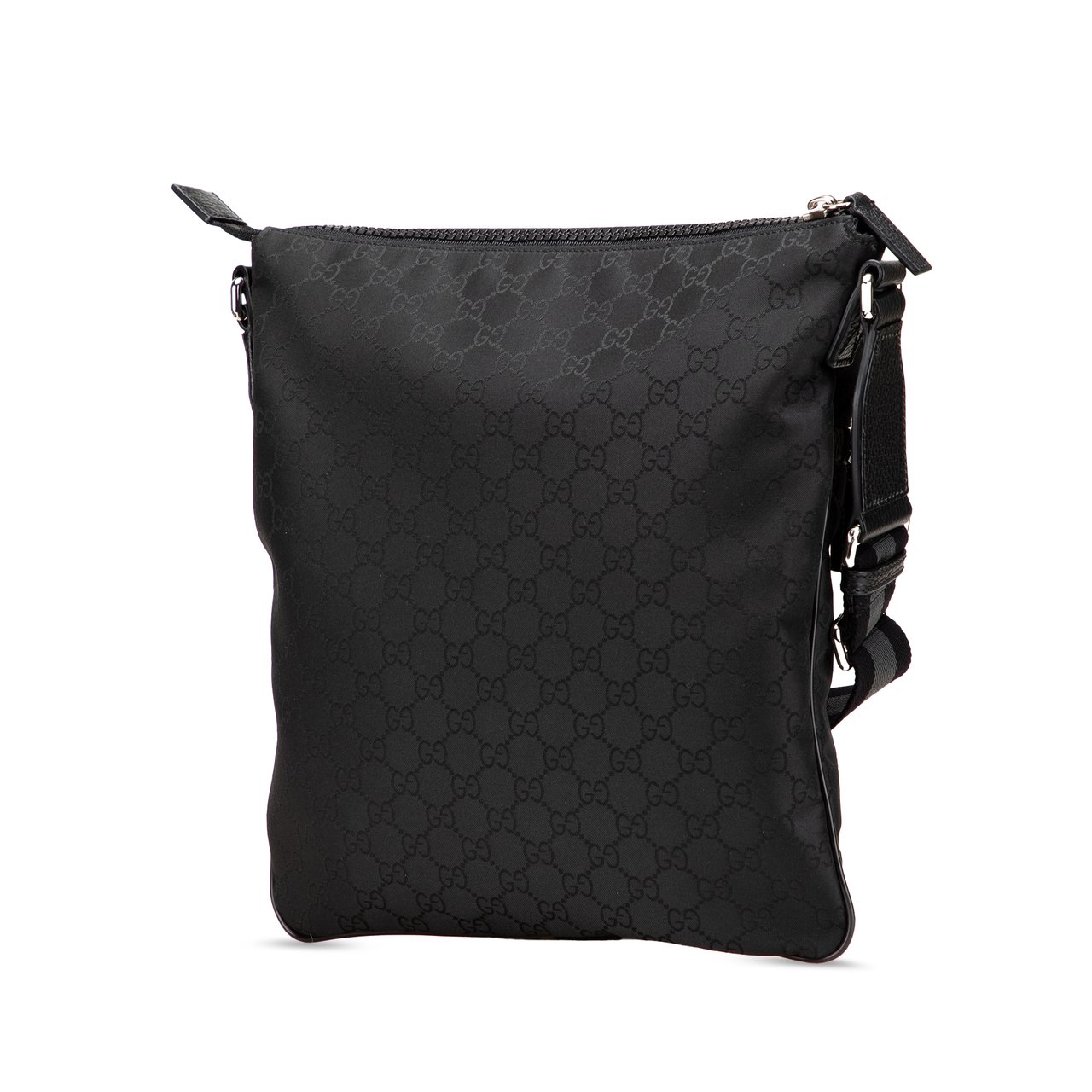 Gucci GG Nylon Web Crossbody Bag Zwart