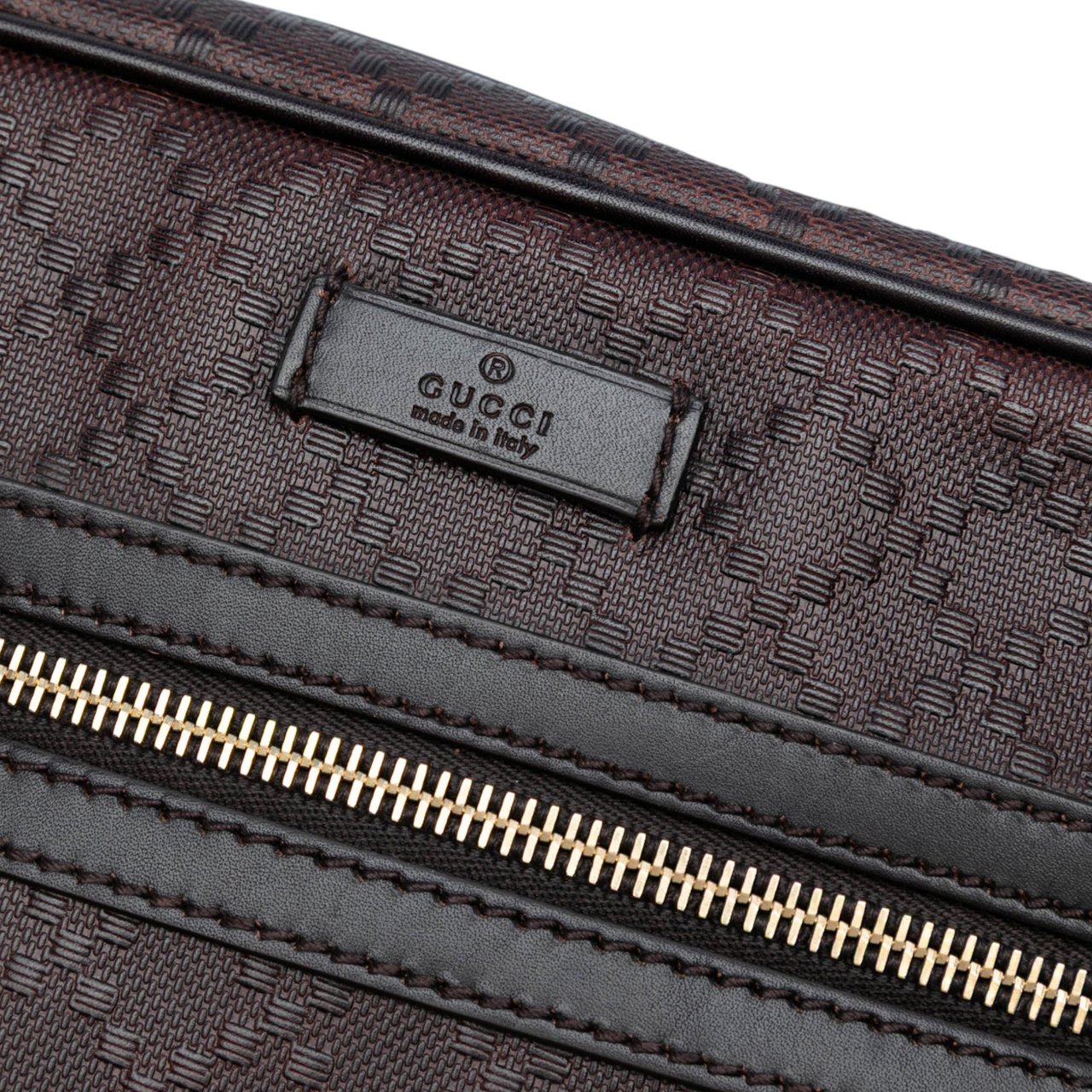 Gucci Diamante Leather Hilary Lux Crossbody Bruin