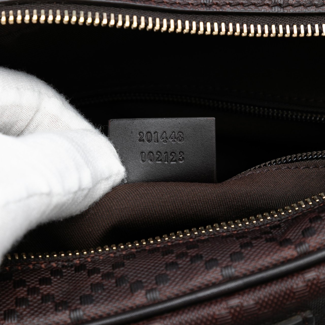 Gucci Diamante Leather Hilary Lux Crossbody Bruin