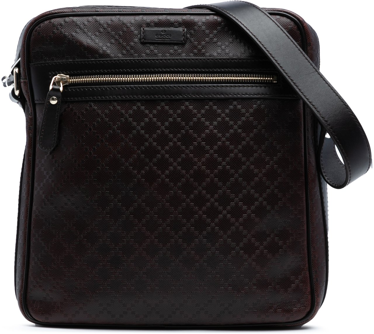 Gucci Diamante Leather Hilary Lux Crossbody Bruin