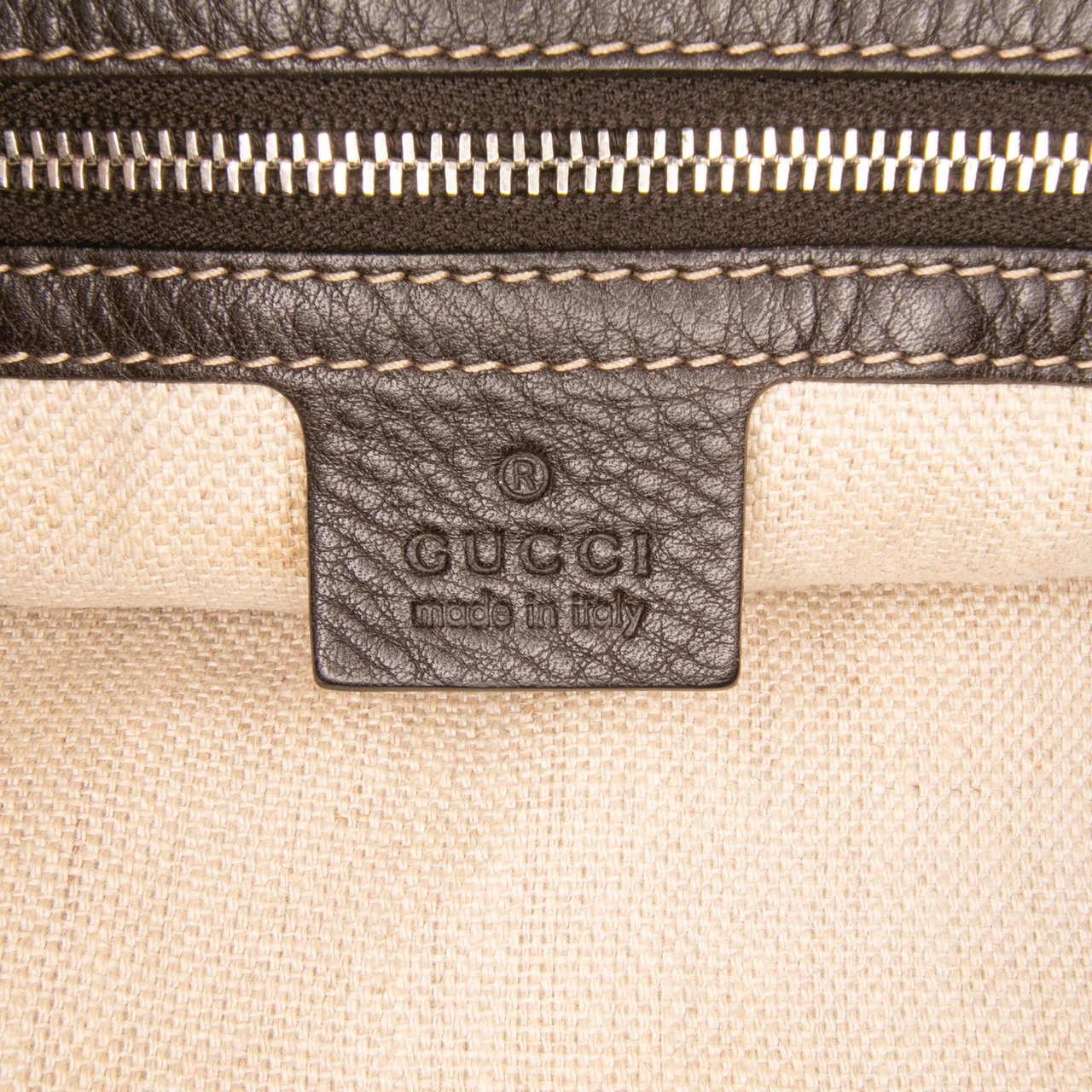 Gucci GG Canvas Icon Bit Tote Bruin