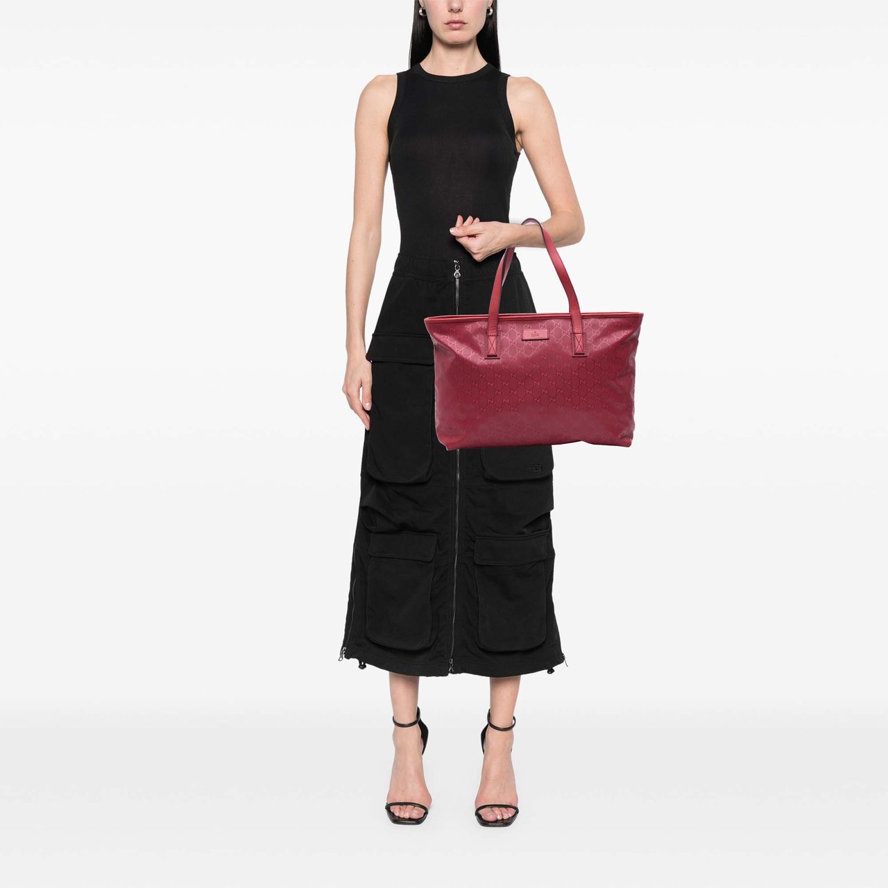 Gucci Medium GG Imprime Tote Rood