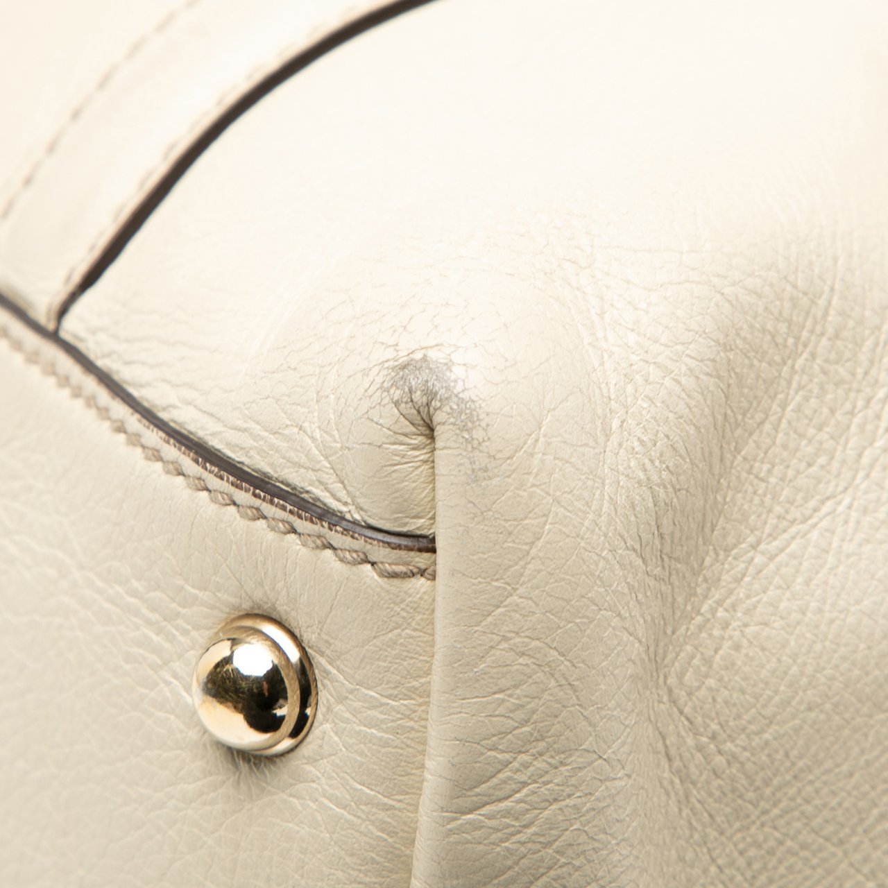 Gucci Leather Dialux Britt Tote Wit