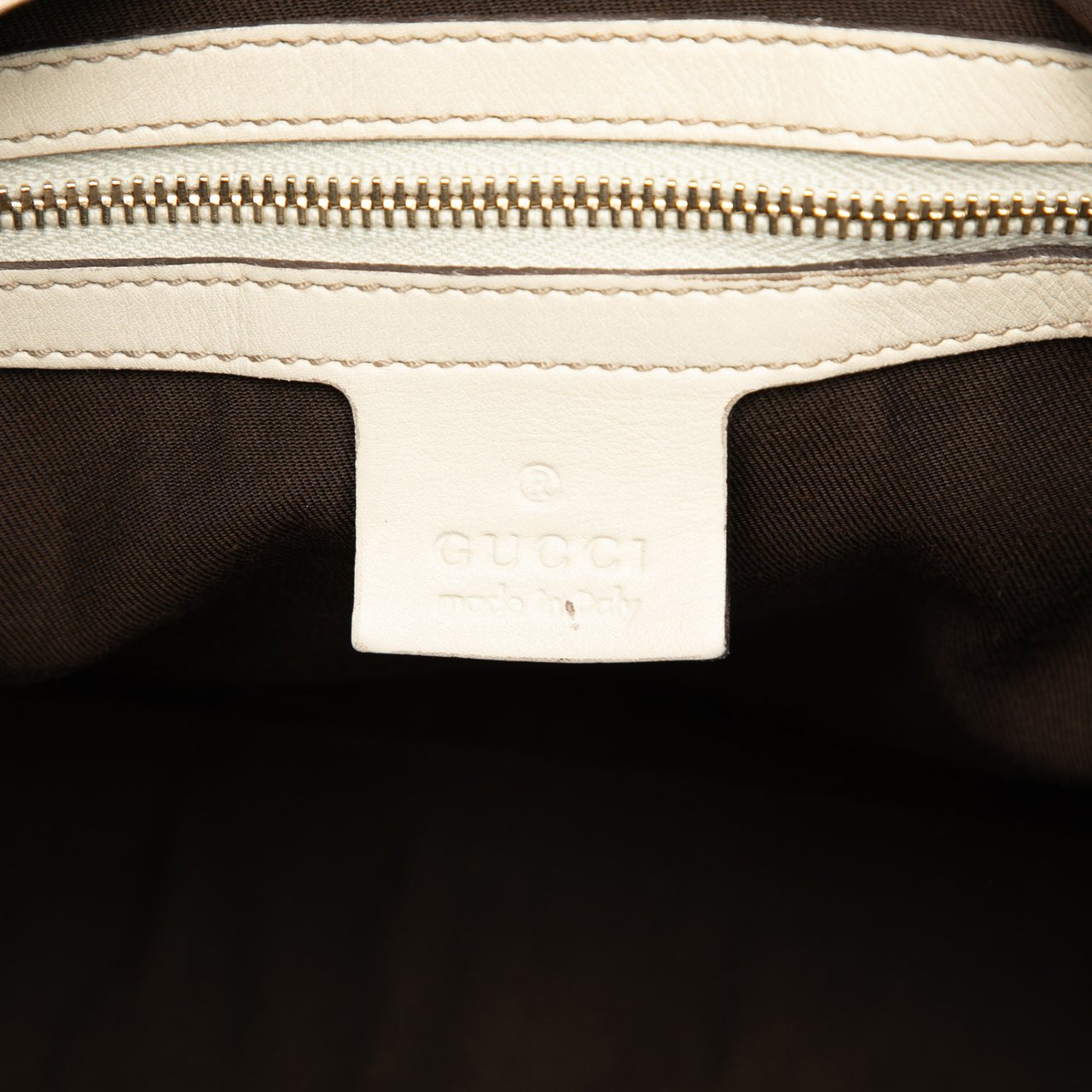 Gucci Leather Dialux Britt Tote Wit