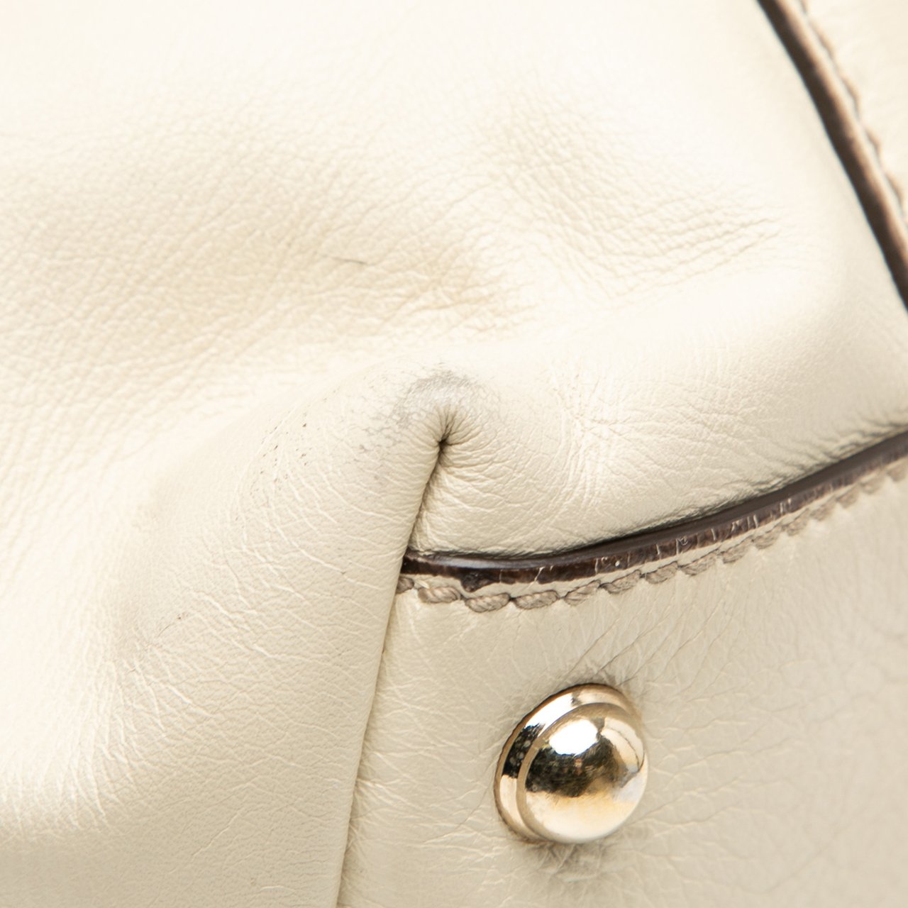 Gucci Leather Dialux Britt Tote Wit