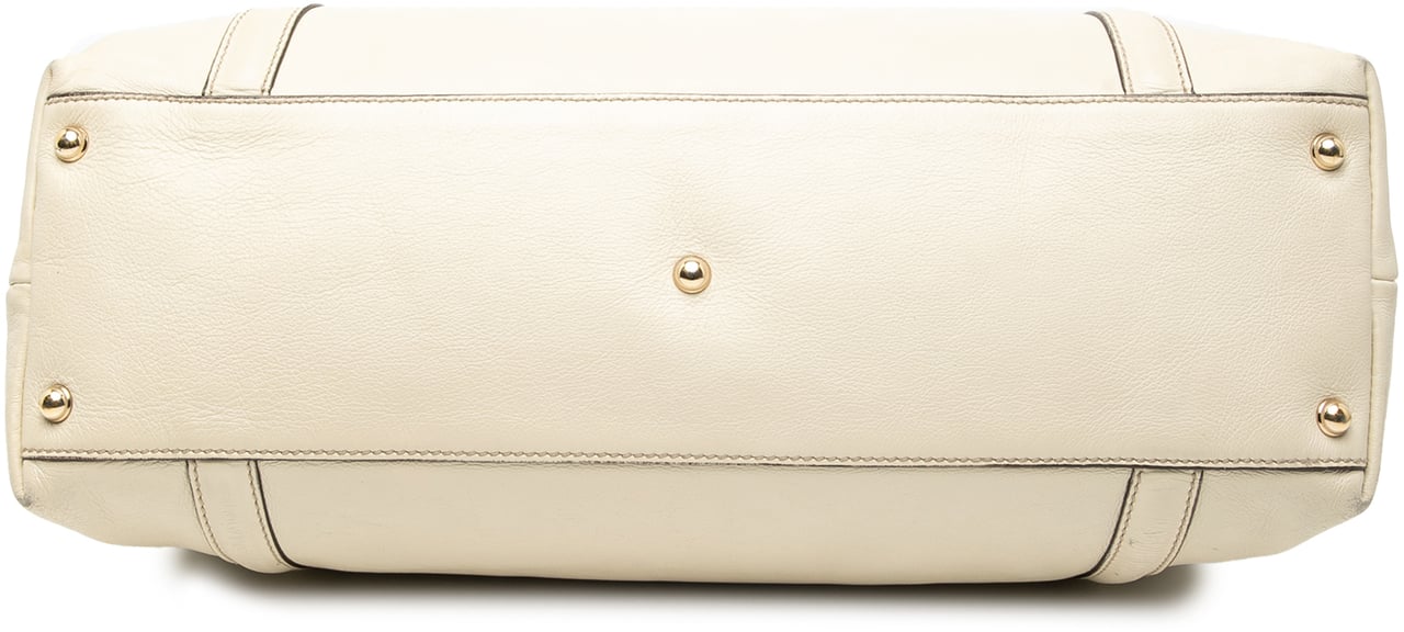 Gucci Leather Dialux Britt Tote Wit