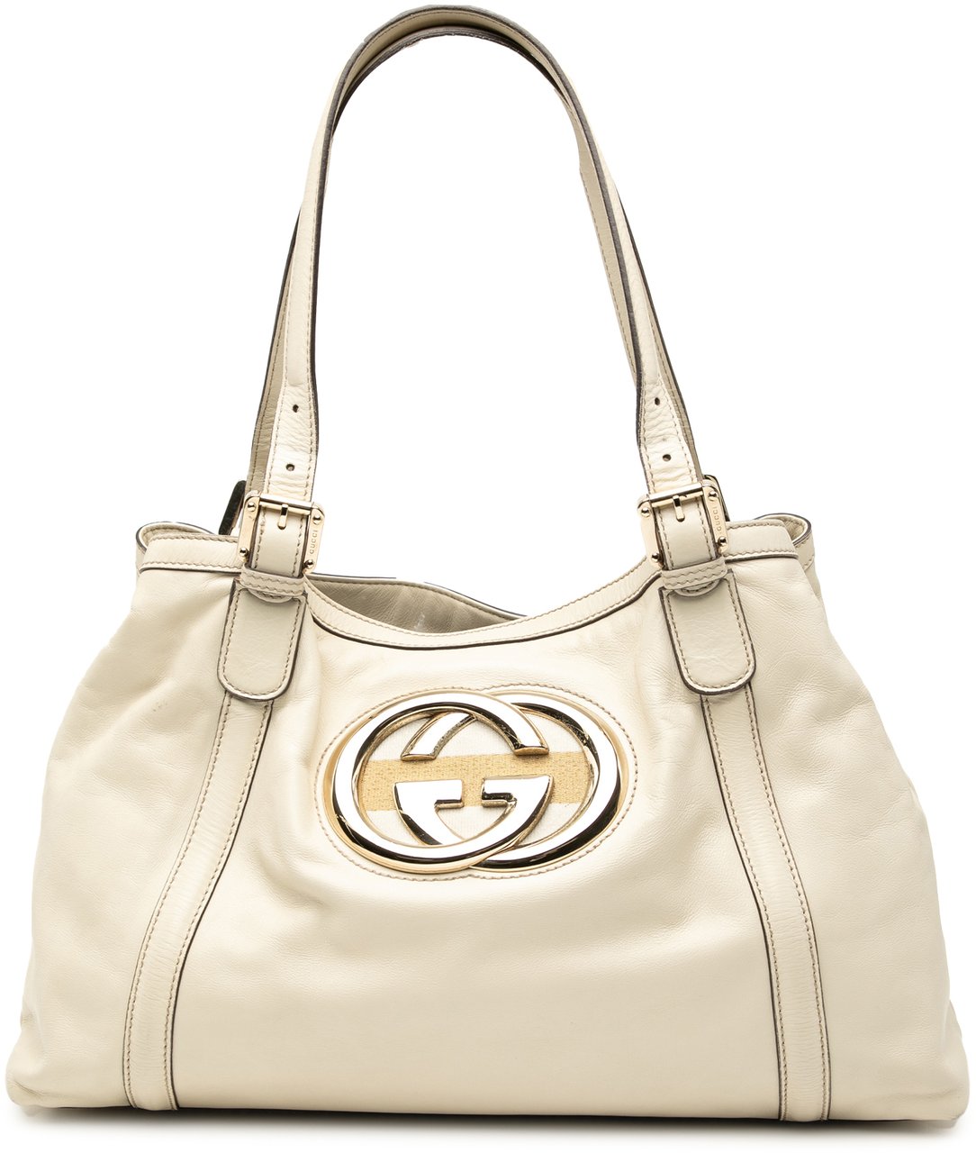 Gucci Leather Dialux Britt Tote Wit