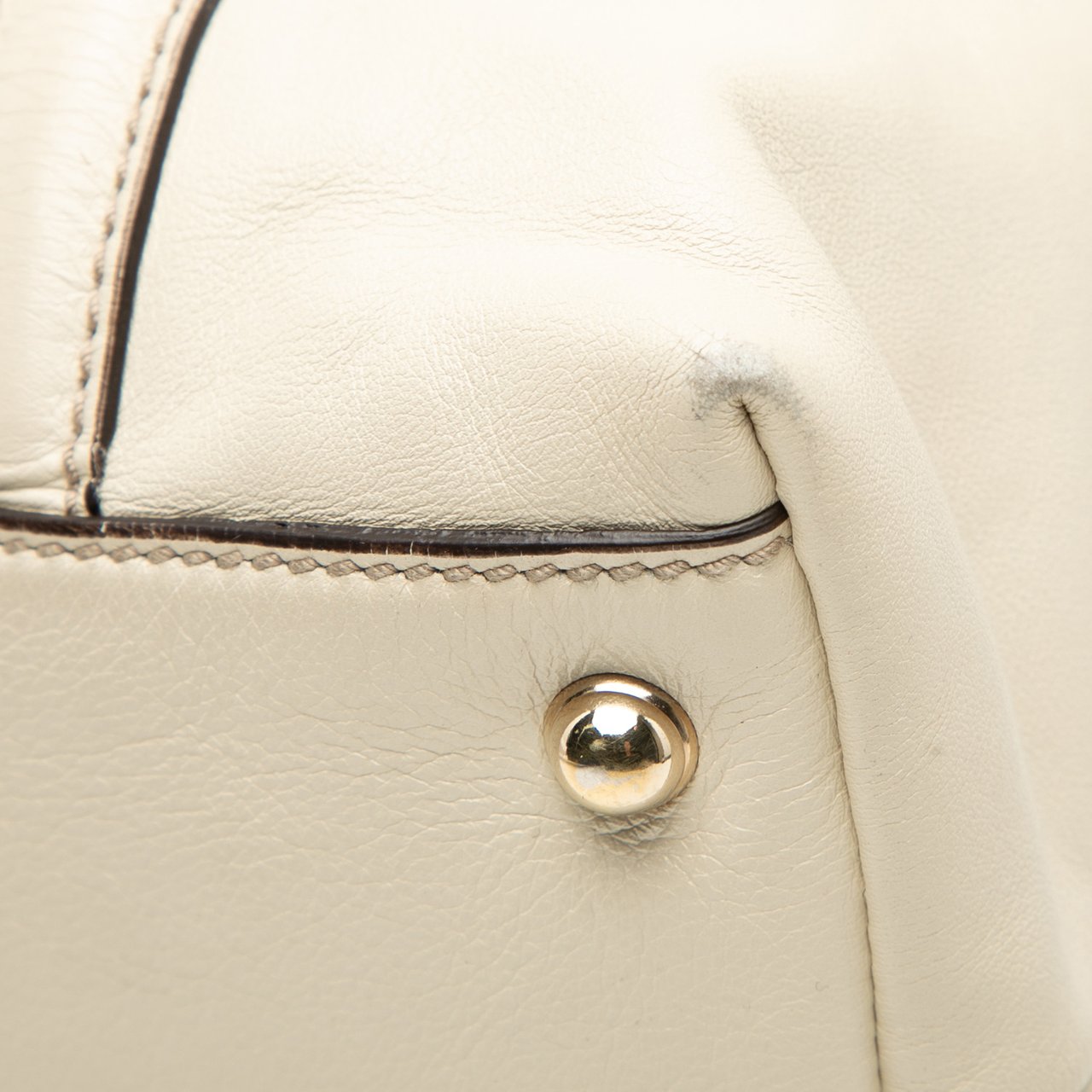 Gucci Leather Dialux Britt Tote Wit